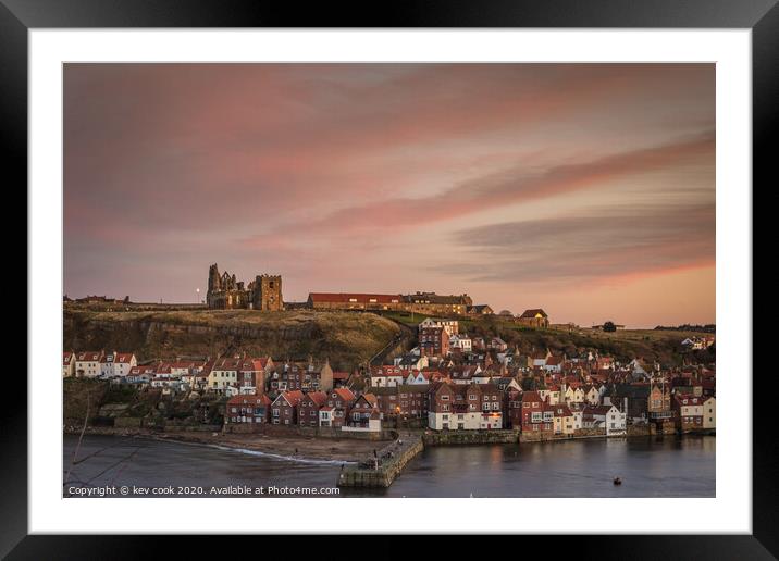 evening light whitby Framed Mounted Print by kevin cook