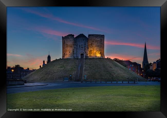 Cliffords tower Framed Print by kevin cook