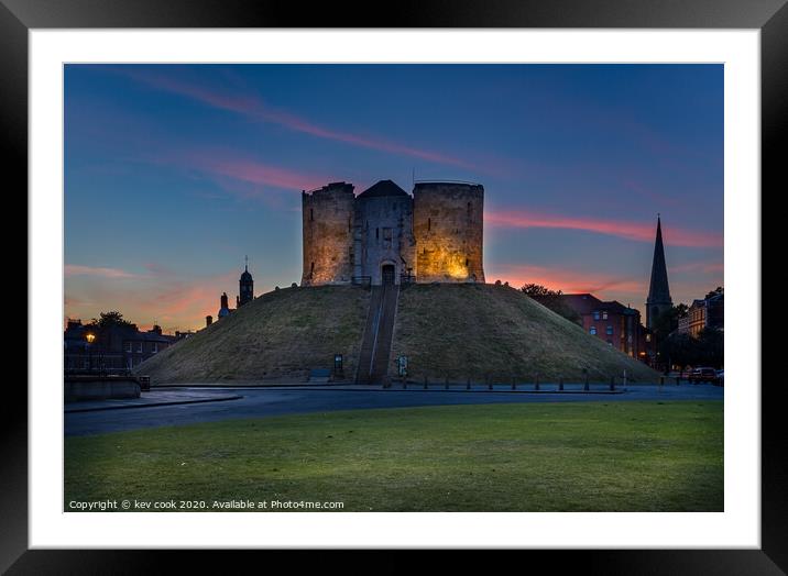 Cliffords tower Framed Mounted Print by kevin cook