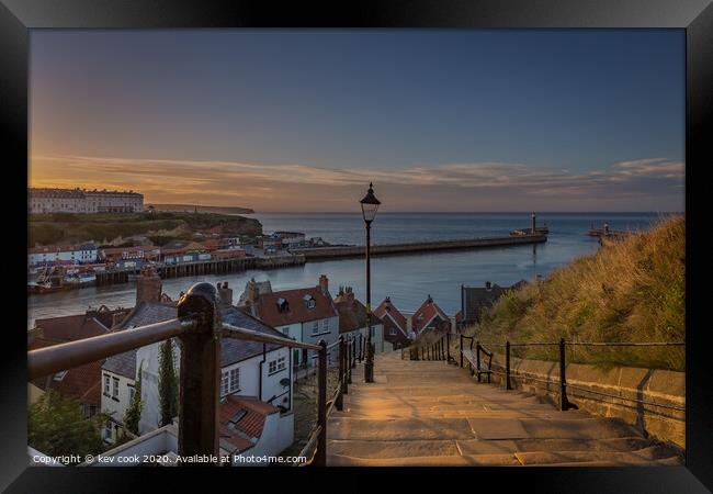 199 steps of whitby Framed Print by kevin cook