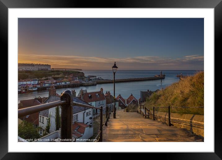 199 steps of whitby Framed Mounted Print by kevin cook