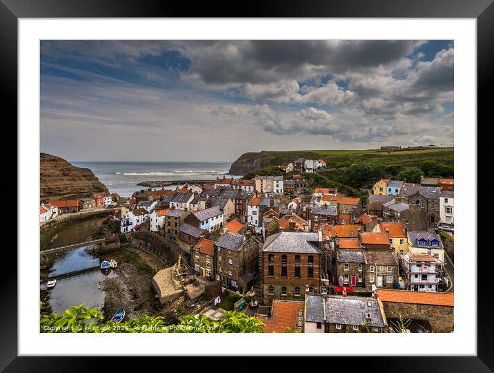 Staithes rooftops Framed Mounted Print by kevin cook