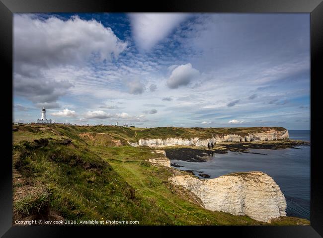 flamborough lighthouse Framed Print by kevin cook