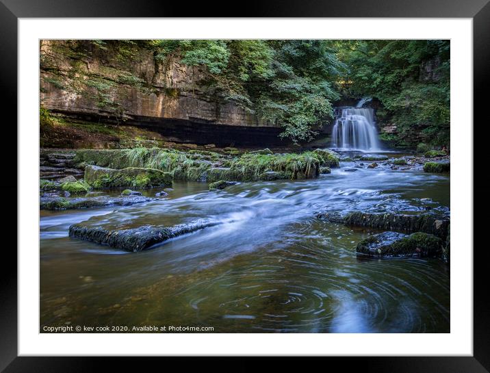 Cauldron falls Framed Mounted Print by kevin cook