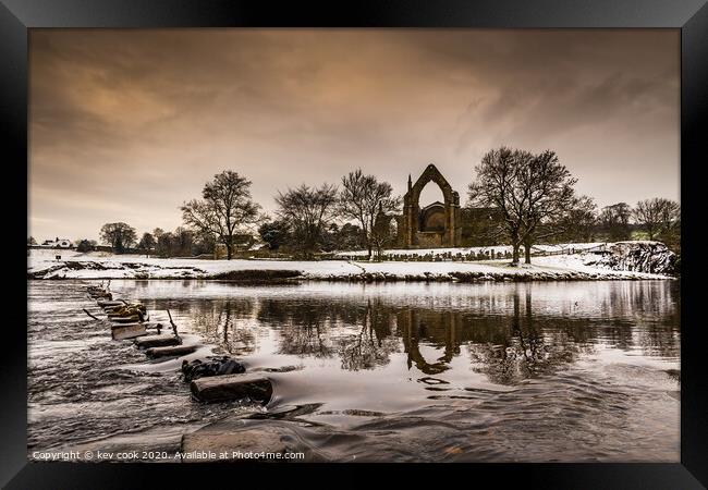 Abbey sunset Framed Print by kevin cook