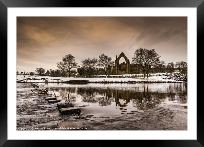 Abbey sunset Framed Mounted Print by kevin cook