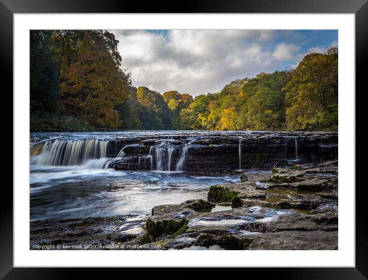 Aysgarth falls Framed Mounted Print by kevin cook