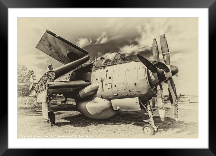 Fairey Gannet Framed Mounted Print by kevin cook