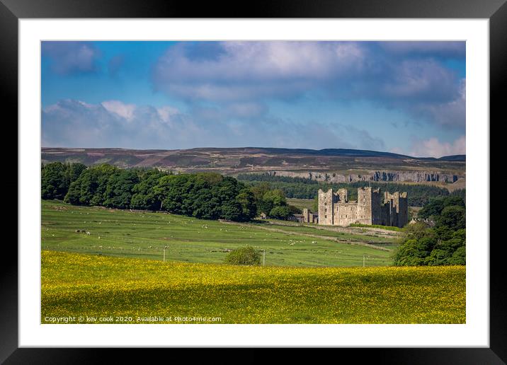 Bolton Castle Framed Mounted Print by kevin cook