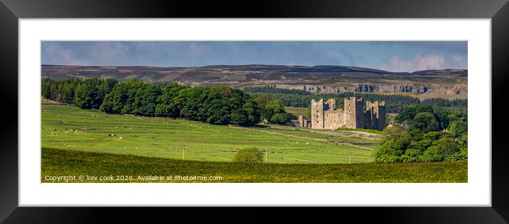 Bolton castle- Pano Framed Mounted Print by kevin cook