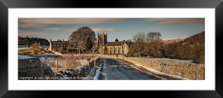 Winter in Langthwaite-Pano Framed Mounted Print by kevin cook