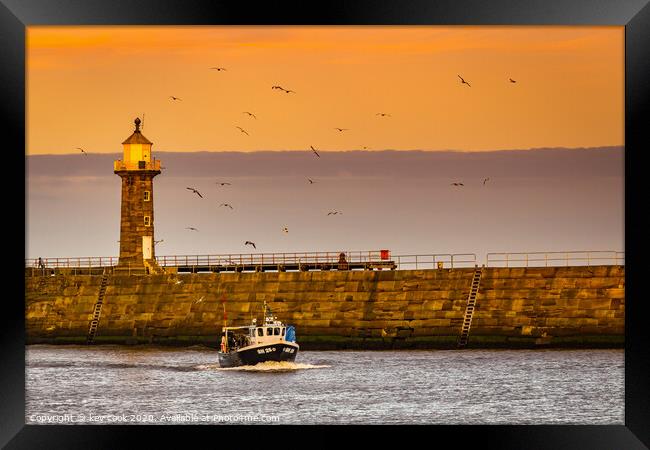 Coming home Whitby Framed Print by kevin cook
