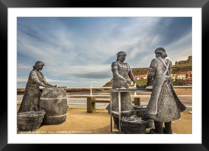 Herring Girls Framed Mounted Print by kevin cook