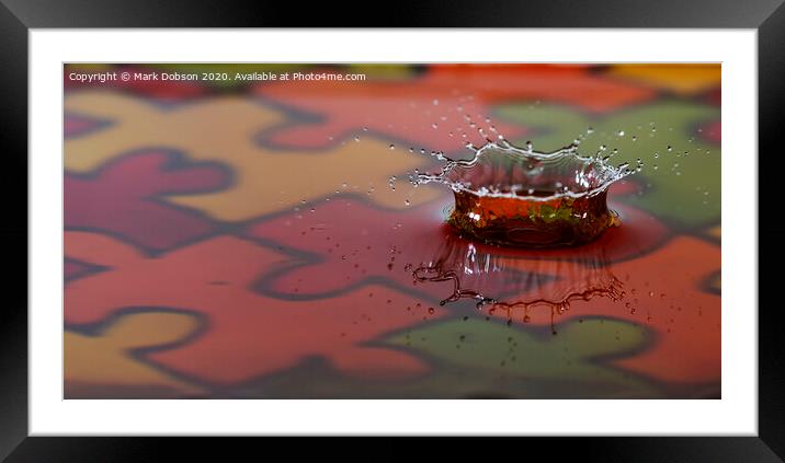 A Splash in The Spectrum of Colour Framed Mounted Print by Mark Dobson