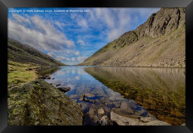 Goats Water Tarn In The Lakes  Framed Print by Mark Dobson