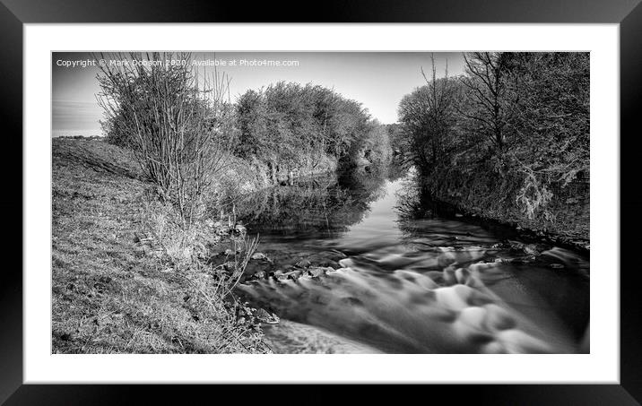 By The Riverbank Framed Mounted Print by Mark Dobson