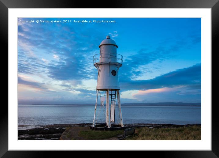 Black Nore Lighthouse at Sunset Framed Mounted Print by Martin Waters