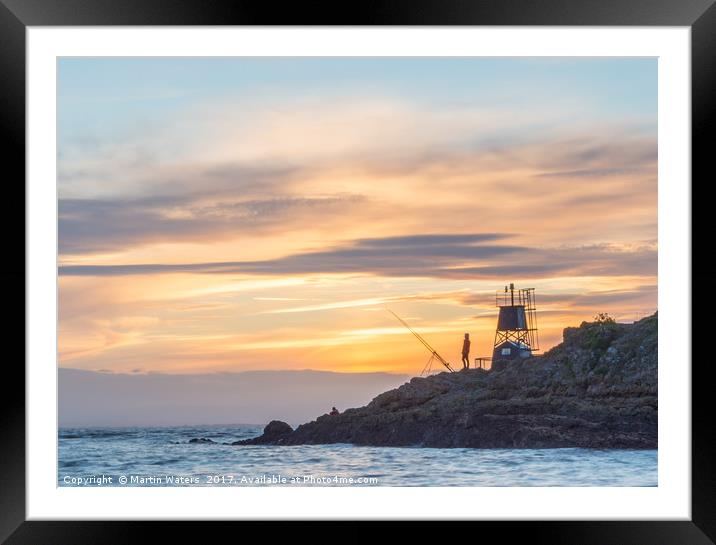 Fisherman at Battery Point Framed Mounted Print by Martin Waters
