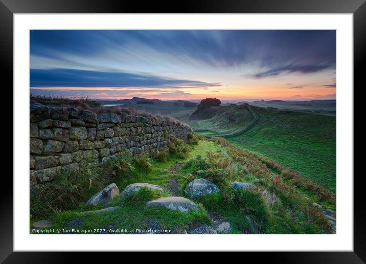 Sunrise Over Hadrian's Wall, Northumberland Framed Mounted Print by Ian Flanagan