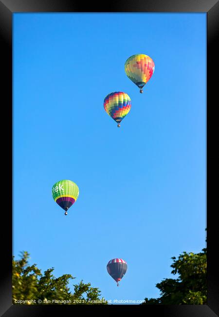 Vibrant Hot Air Balloons Framed Print by Ian Flanagan
