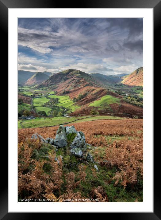 Martindale Valley and Beda Fell Framed Mounted Print by Phil Buckle