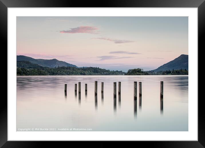 Ashness Landing Stage Sunrise Framed Mounted Print by Phil Buckle