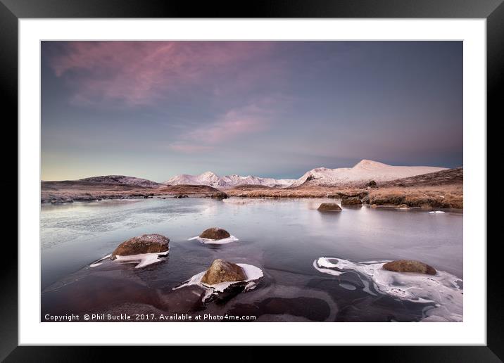 lochan na h-achlaise Rannoch Moor Framed Mounted Print by Phil Buckle