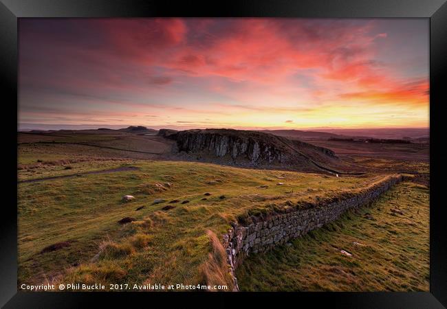 Steel Rigg Sunrise Framed Print by Phil Buckle