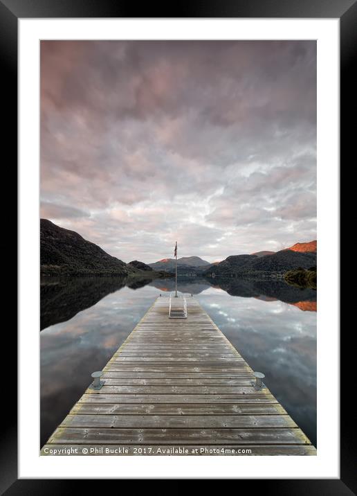 Aira Force Jetty Sunrise Framed Mounted Print by Phil Buckle
