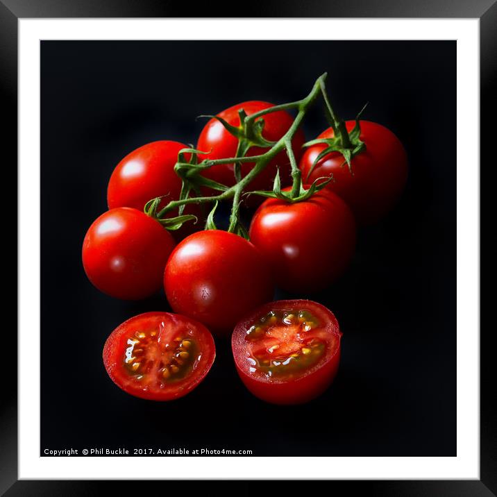 Vine Tomatoes Framed Mounted Print by Phil Buckle