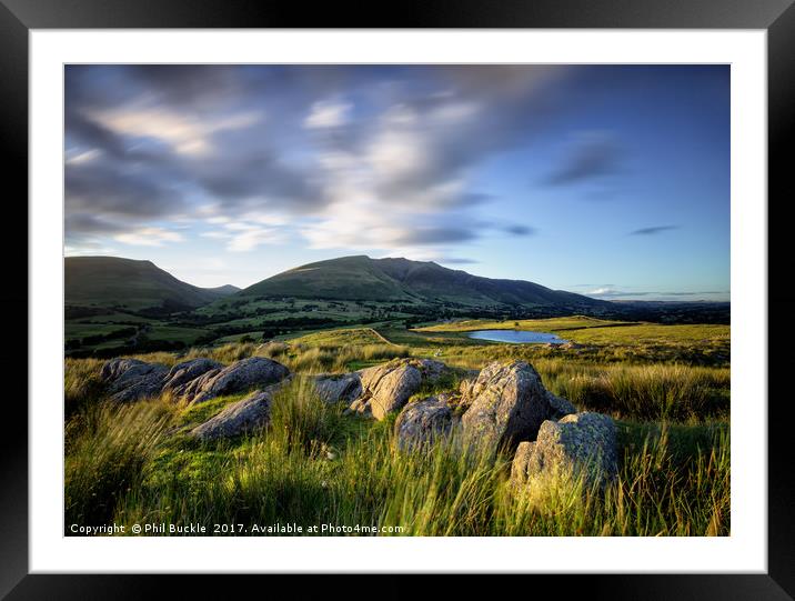 Long Exposure of Blencathra Framed Mounted Print by Phil Buckle