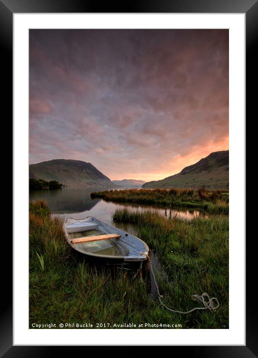 Crummock Water Sunrise Framed Mounted Print by Phil Buckle