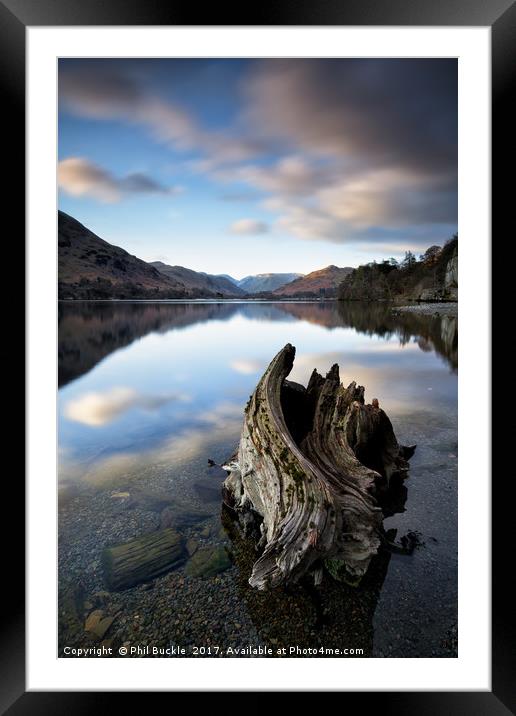 Mossdale Bay Stump Calm Framed Mounted Print by Phil Buckle