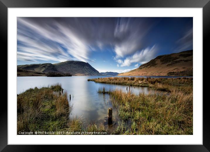 Nether How Bay Crummock Water Framed Mounted Print by Phil Buckle