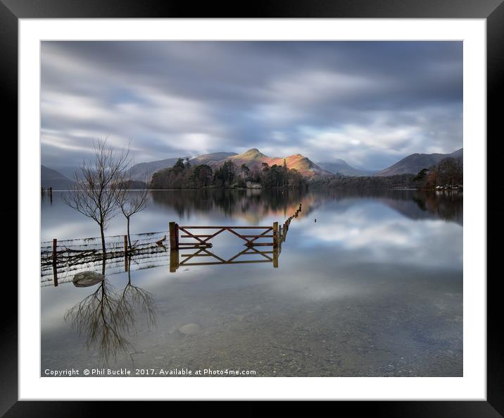 Crow Park Gate Keswick Framed Mounted Print by Phil Buckle