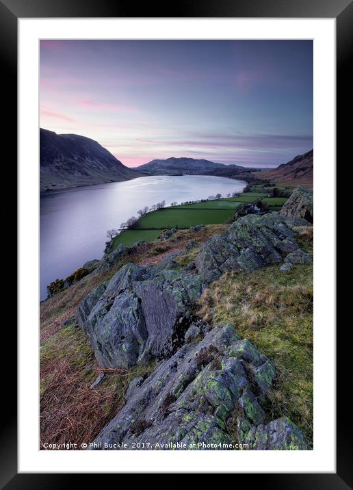 Rannerdale Knotts Sunset Framed Mounted Print by Phil Buckle