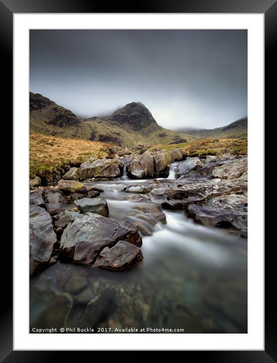 Deepdale lower Waterfall Framed Mounted Print by Phil Buckle