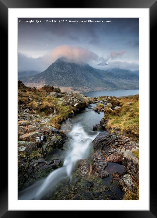 Tryfan Moon Framed Mounted Print by Phil Buckle