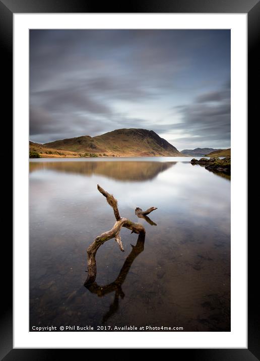 From The Deep - Crummock Water Framed Mounted Print by Phil Buckle