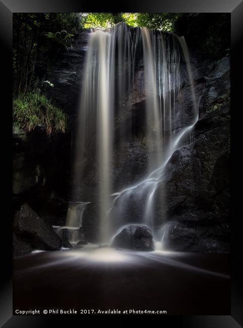 Roughting Linn Waterfall Framed Print by Phil Buckle