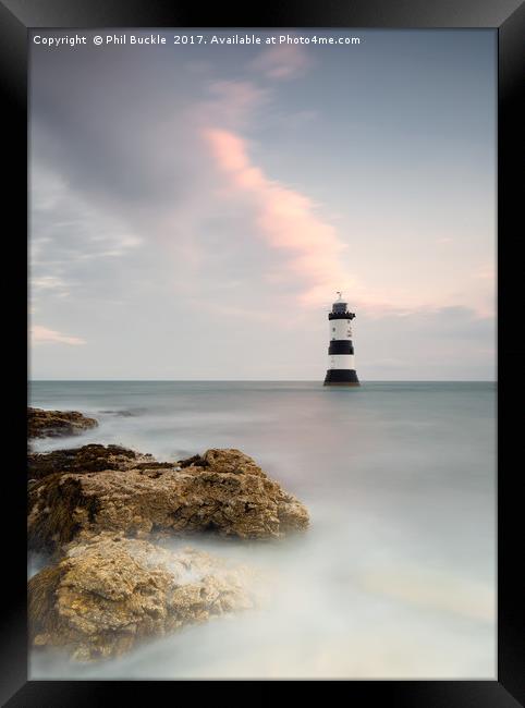 Penmon Lighthouse Sunrise Framed Print by Phil Buckle