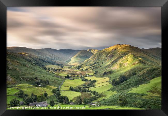 Martindale Valley Light Framed Print by Phil Buckle