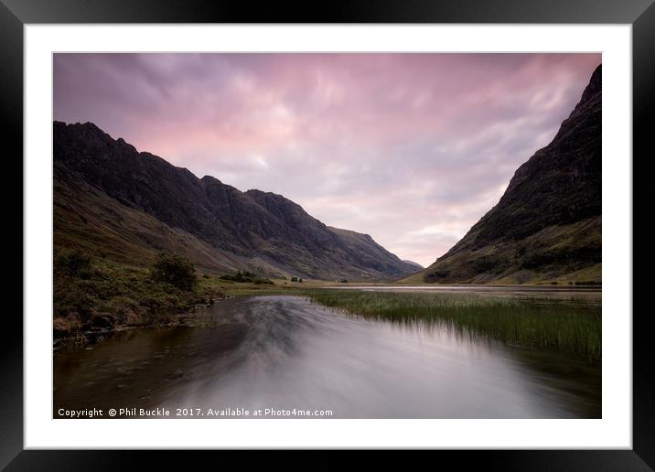 Sunrise at Loch Achtriochtan Framed Mounted Print by Phil Buckle