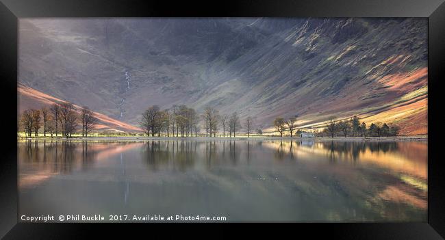 Buttermere Beams Framed Print by Phil Buckle