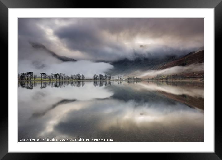 Buttermere Fog Framed Mounted Print by Phil Buckle