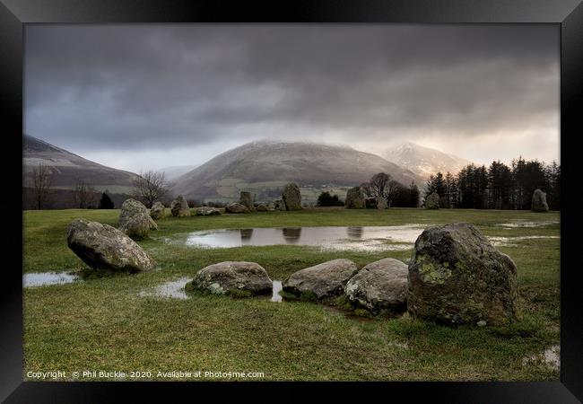 Castlerigg Between The Showers Framed Print by Phil Buckle
