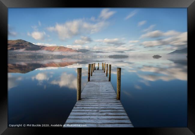 Ashness Jetty Calm Framed Print by Phil Buckle