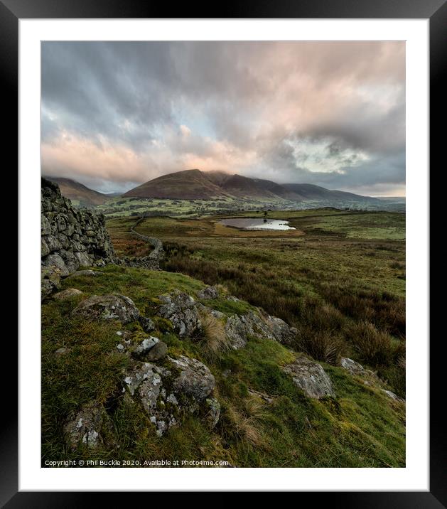 Blencathra Sunrise Framed Mounted Print by Phil Buckle