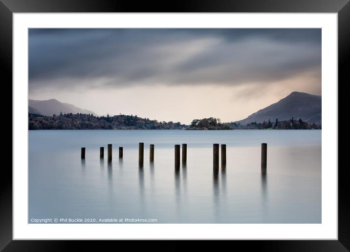 Underwater Ashness Landing Stage Framed Mounted Print by Phil Buckle