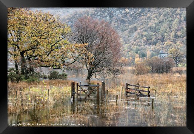 Flooded Derwent Water Framed Print by Phil Buckle